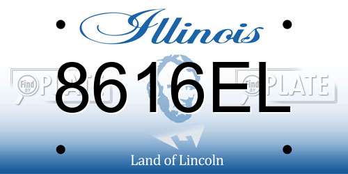 8616EL Illinois License Plate
