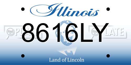 8616LY Illinois License Plate