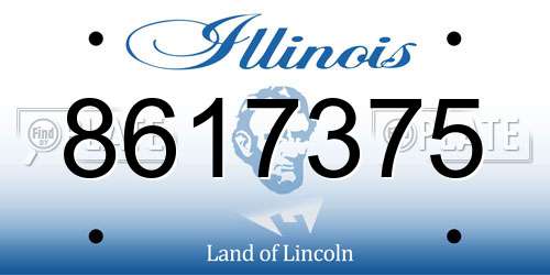 8617375 Illinois License Plate