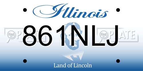 861NLJ Illinois License Plate