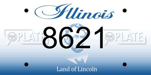 8621 Illinois License Plate