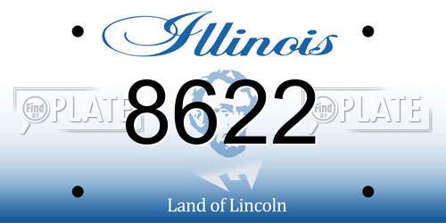 8622 Illinois License Plate