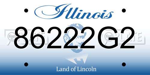 86222G2 Illinois License Plate