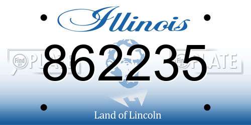 862235 Illinois License Plate