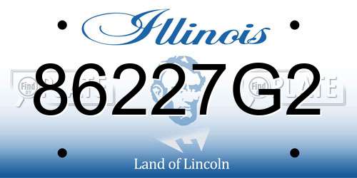 86227G2 Illinois License Plate