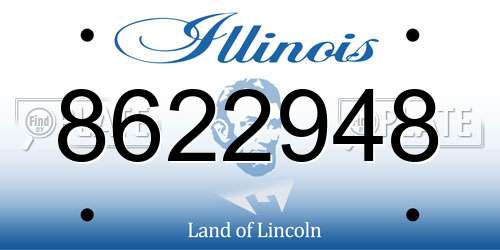 8622948 Illinois License Plate