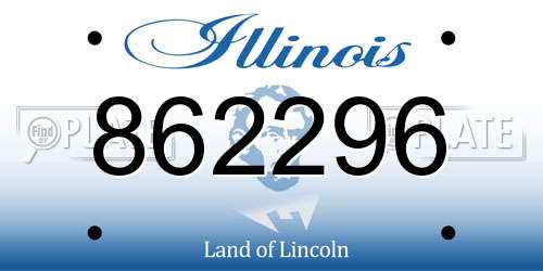 862296 Illinois License Plate