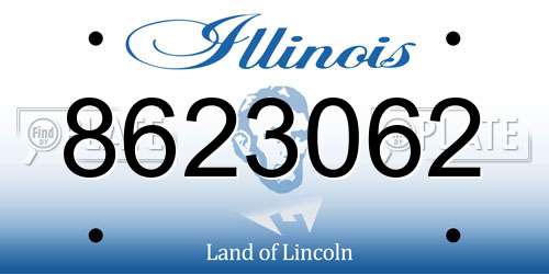 8623062 Illinois License Plate