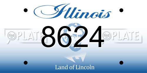 8624 Illinois License Plate