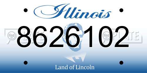 8626102 Illinois License Plate