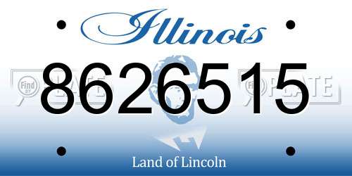 8626515 Illinois License Plate