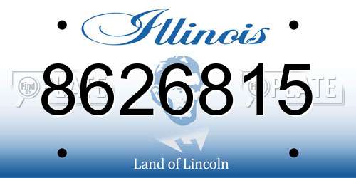 8626815 Illinois License Plate