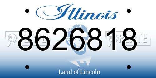 8626818 Illinois License Plate