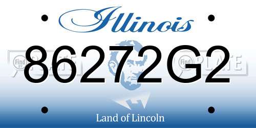 86272G2 Illinois License Plate
