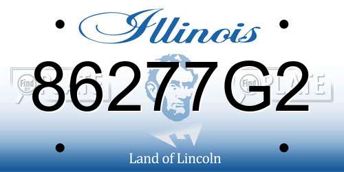 86277G2 Illinois License Plate