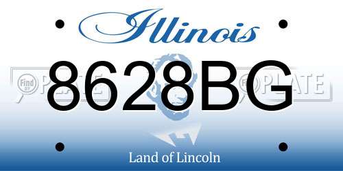 8628BG Illinois License Plate