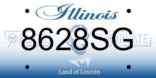 8628SG Illinois License Plate
