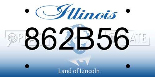862B56 Illinois License Plate