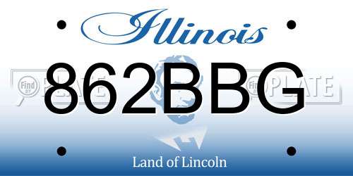 862BBG Illinois License Plate