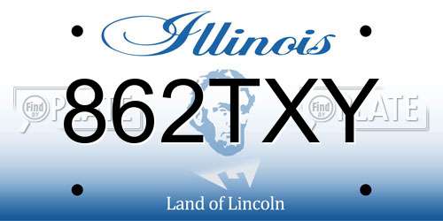 862TXY Illinois License Plate