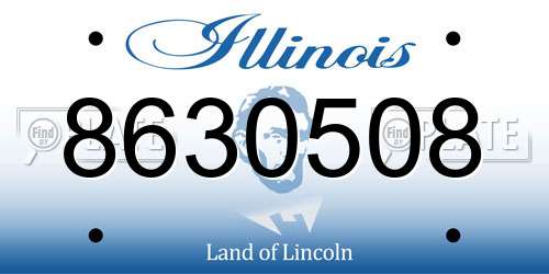 8630508 Illinois License Plate