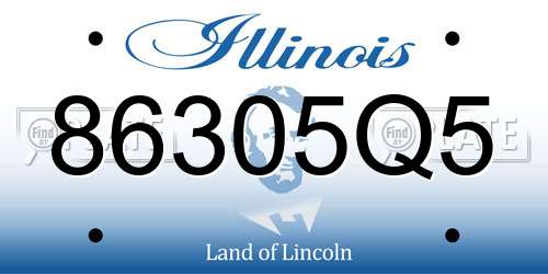 86305Q5 Illinois License Plate