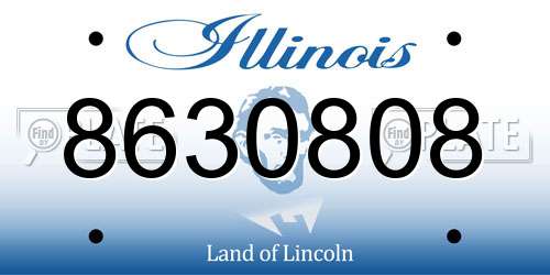 8630808 Illinois License Plate