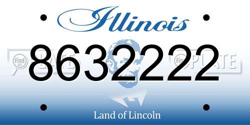 8632222 Illinois License Plate