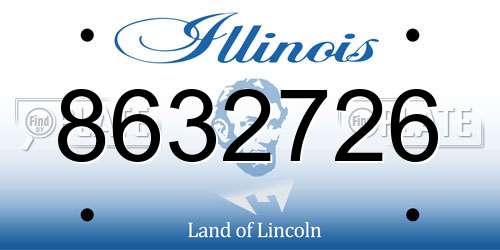 8632726 Illinois License Plate