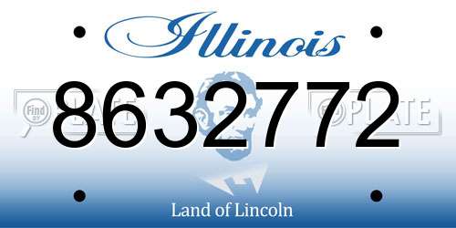8632772 Illinois License Plate