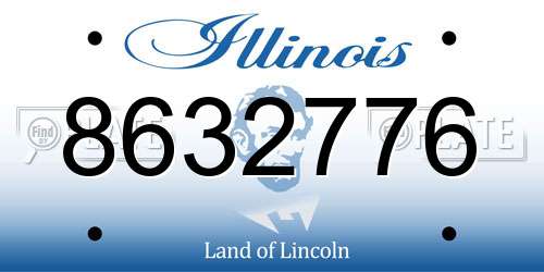 8632776 Illinois License Plate