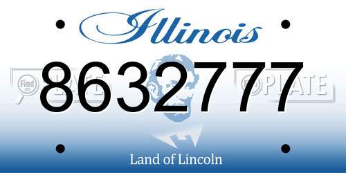 8632777 Illinois License Plate