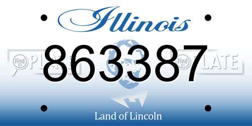 863387 Illinois License Plate