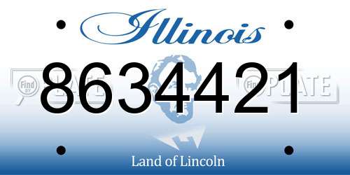 8634421 Illinois License Plate