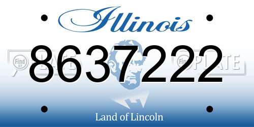 8637222 Illinois License Plate