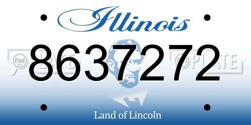 8637272 Illinois License Plate