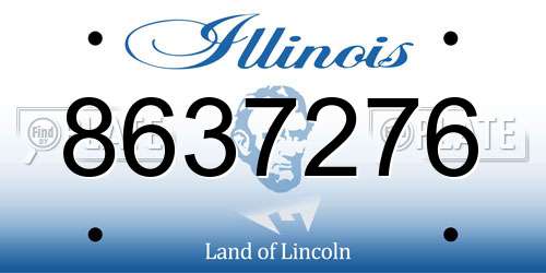 8637276 Illinois License Plate