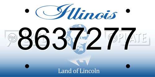 8637277 Illinois License Plate