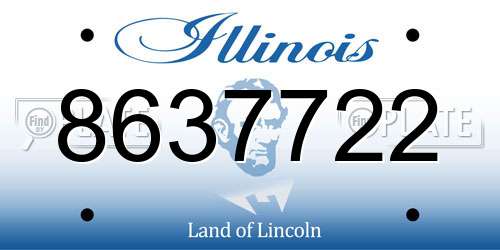 8637722 Illinois License Plate