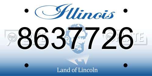 8637726 Illinois License Plate