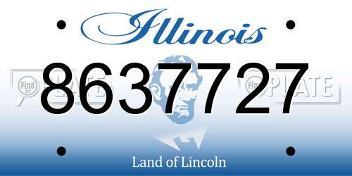 8637727 Illinois License Plate
