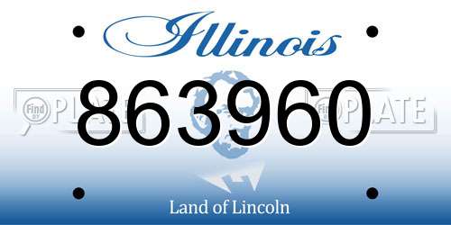 863960 Illinois License Plate