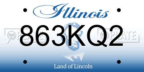 863KQ2 Illinois License Plate