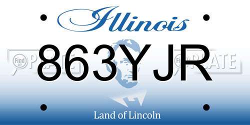 863YJR Illinois License Plate