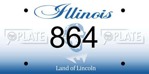 864 Illinois License Plate