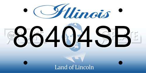 86404SB Illinois License Plate