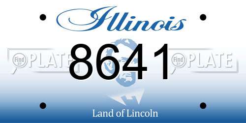 8641 Illinois License Plate