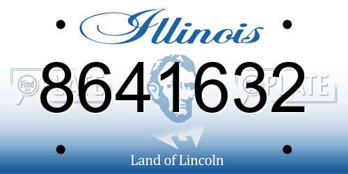 8641632 Illinois License Plate