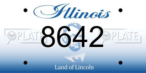 8642 Illinois License Plate