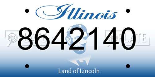 8642140 Illinois License Plate